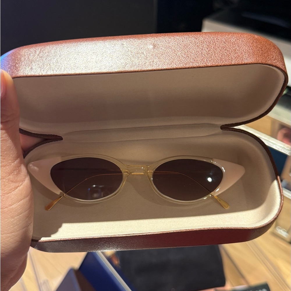 Illesteva Gold Frame Sunglasses with Brown Lenses
